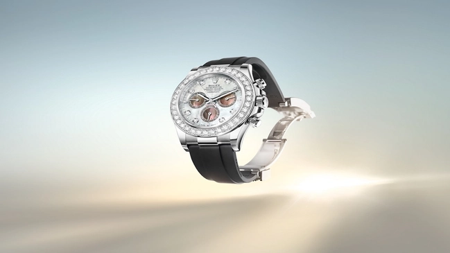 Rolex Cosmograph Daytona, 40 mm, Weißgold und Diamanten