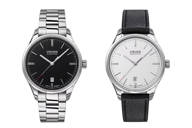 Union Glashütte Viro Date in Schwarz und Silber