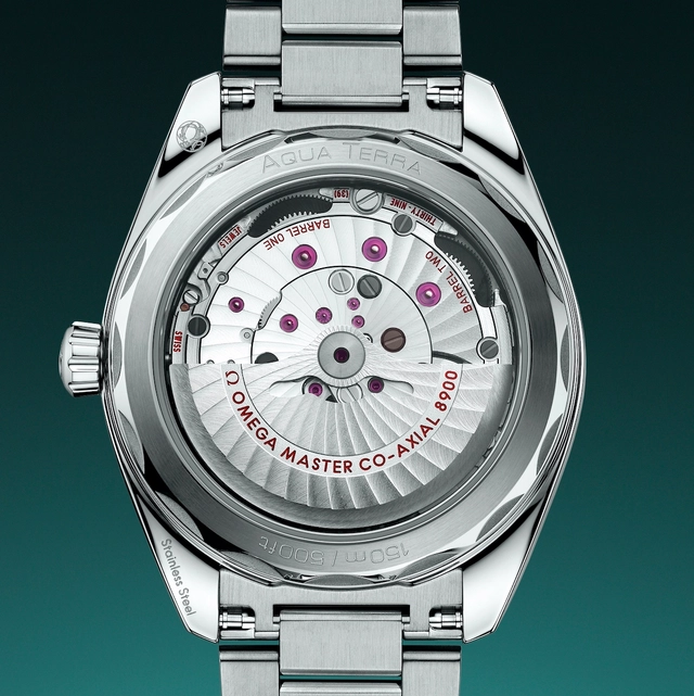 Rückseite der Omega Seamaster Aqua Terra 150M