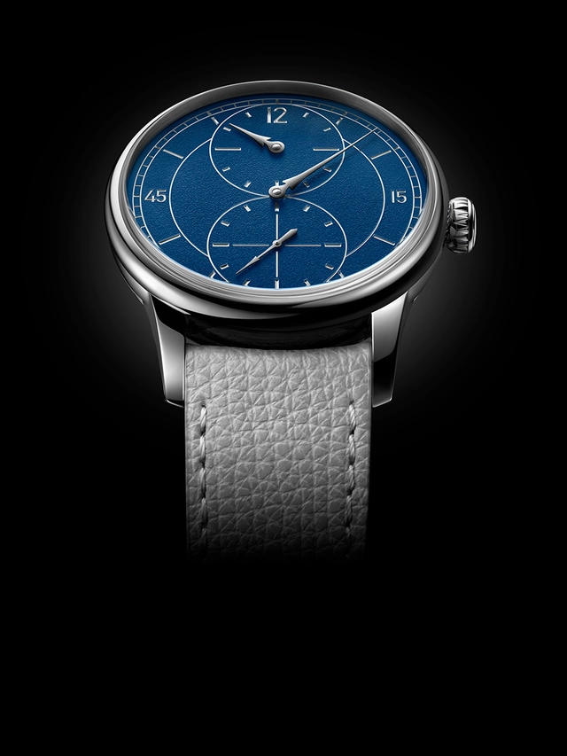 Louis Erard Le Régulateur Gravé Bleu, Detailansicht Bandanstösse und Gehäuse
