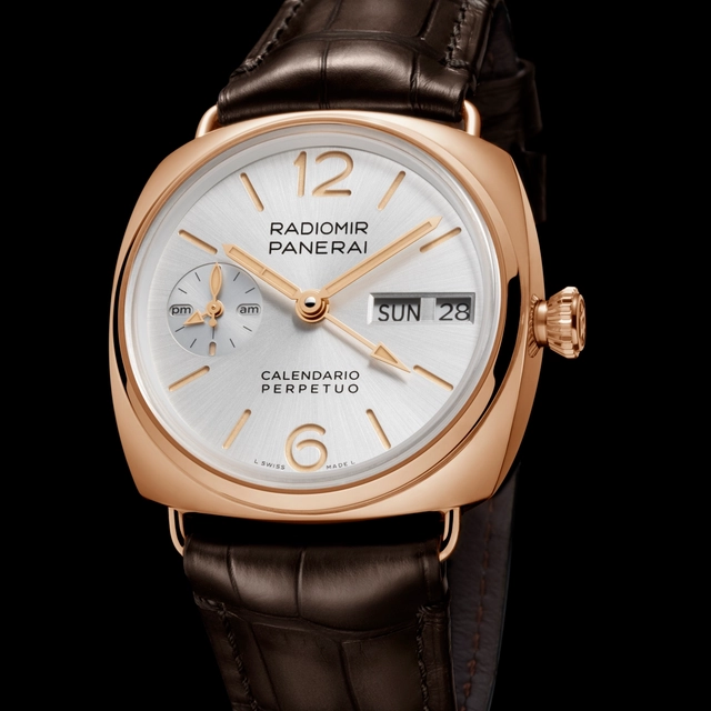 Zifferblatt der Panerai Radiomir Perpetual Calendar GMT Goldtech PAM01453