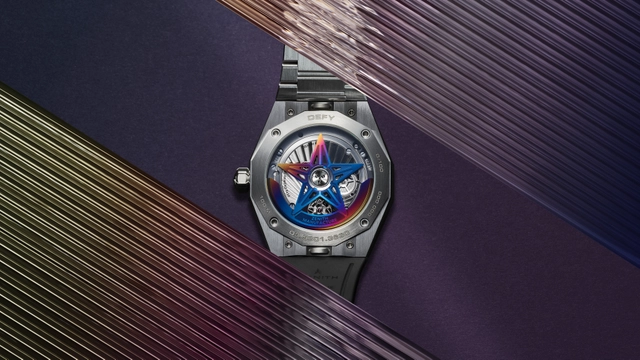 Uhrwerk der Zenith Defy Skyline Tourbillon x Felipe Pantone