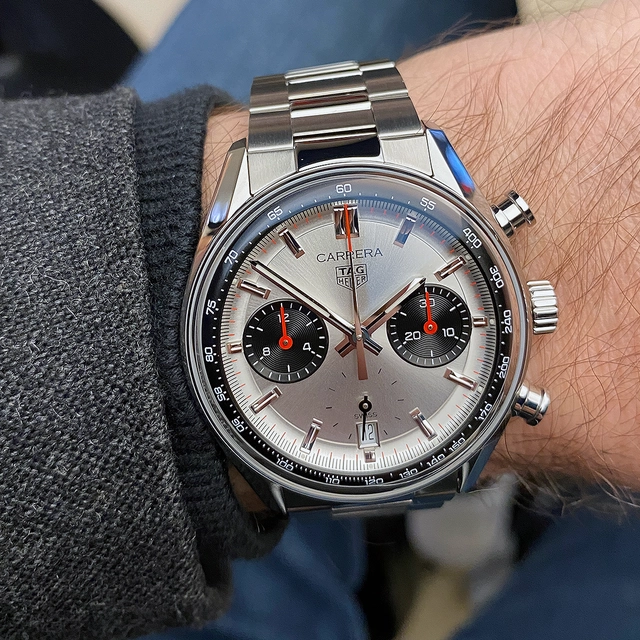 TAG Heuer Carrera Chronograph Panda Wristshot WatchTime
