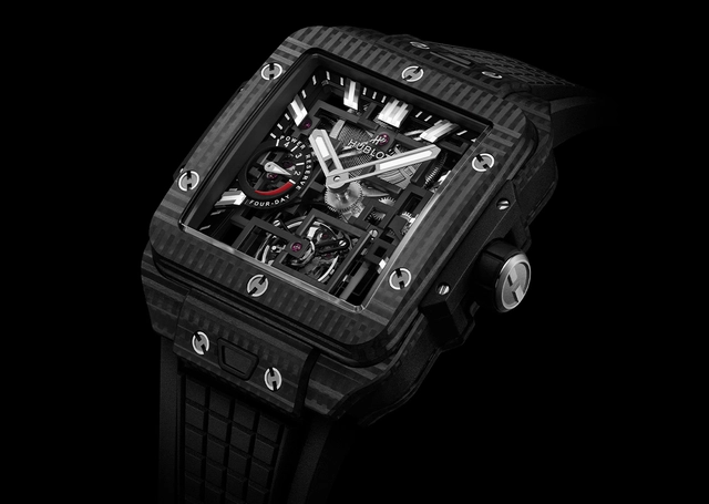 Hublot, Quadratische Uhr mit Tourbillon