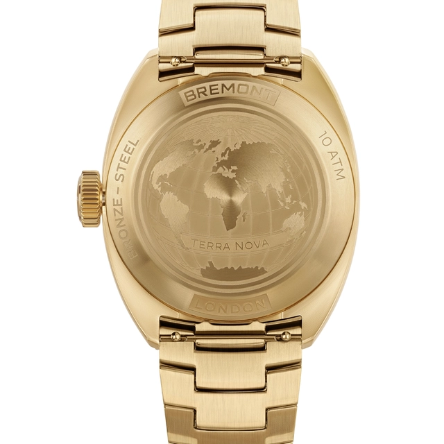 Rückseite, Gehäusebode der Bremont Terra Nova Aluminiumbronze
