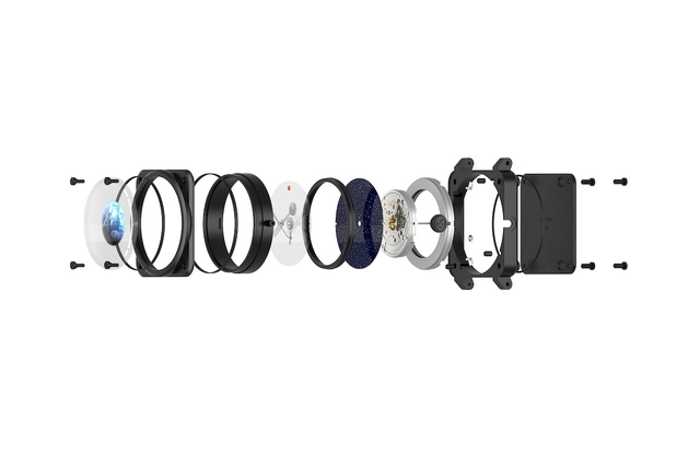 Aufbau in Schichten der Bell & Ross BR-03 Astro