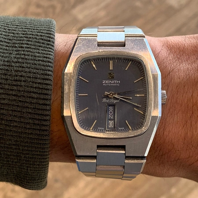 WatchTime Düsseldorf 2022: Besucher Wristshot Vintage Zenith WatchTime Düsseldorf 2022: Besucher Wristshot Vintage Zenith
