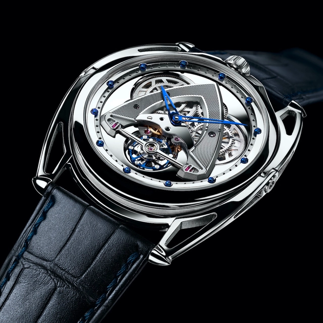 DeBethune DB28XP Steel Wheels mit Armband aus Alligatorleder