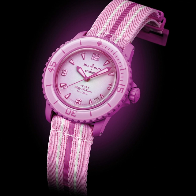 Swatch x Blancpain Bioceramic Scuba Fifty Fathoms Pink Ocean