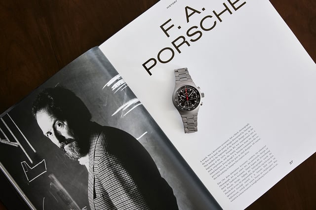 Porsche_Design_Chronograph 1 - 1975 Limited_Edition_F_A_Porsche magazine page with F. A. Porsche 