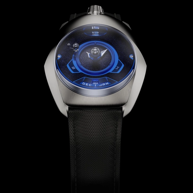 WatchTime-SpaceOne-Tellurium-soldat.jpg Die SpaceOne Tellurium zeigt die Bewegungen von Erde und Mond zur Sonne