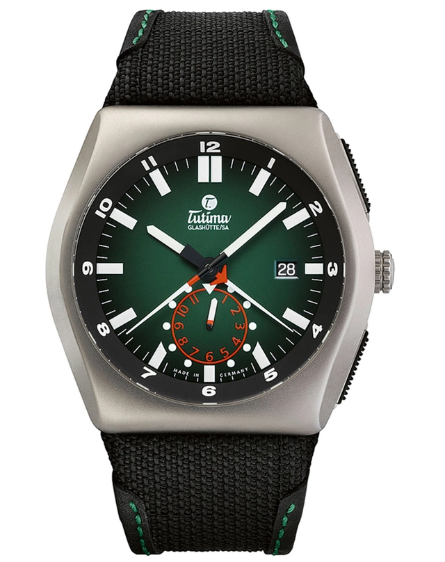 Tutima M2 Chronograph 6450-04 in Grün Soldat