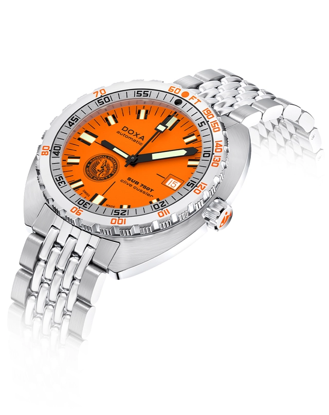 Doxa X Clive Cussler – SUB 750T Clive Cussler, Taucheruhr mit Edelstahlband Doxa X Clive Cussler – SUB 750T Clive Cussler, Taucheruhr mit Automatikwerk