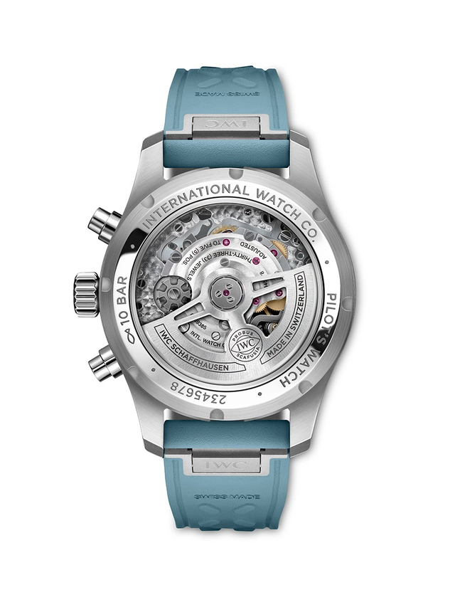 IWC Pilot’s Watch Chronograph 41 TOP GUN Miramar, Werk sichtbar durch Saphirglasboden