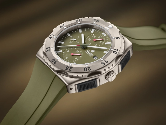 Tutima Glashütte Mara Safari Chronograph in Grün
