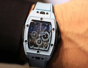 Hublot Spirit of Big Bang Chronograph, Keramikuhr in Himmelblau