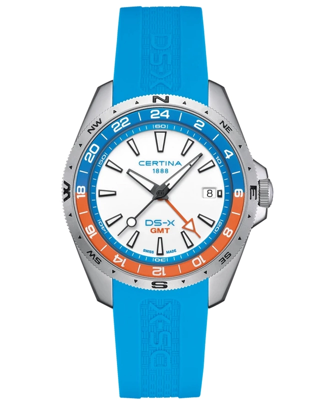 Certina – DS-X GMT Certina – DS-X GMT, GMT-Uhr aus Edelstahl