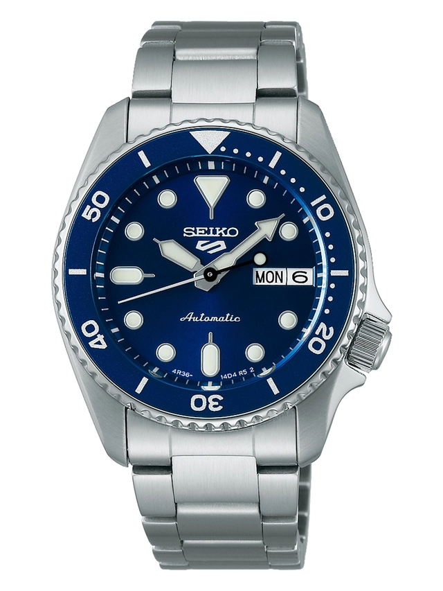 Seiko 5 Sports SKX, Referenz SRPL71, Edelstahluhr mit blauem Zifferblatt
