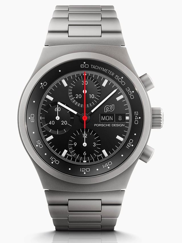 Porsche_Design_CHRONOGRAPH_1_1975_Limited_Edition_Soldat front of the watch