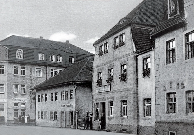 1845: Die erste Werkstatt von Ferdinand Adolph Lange in Glashütte befand sich im dritten haus von links