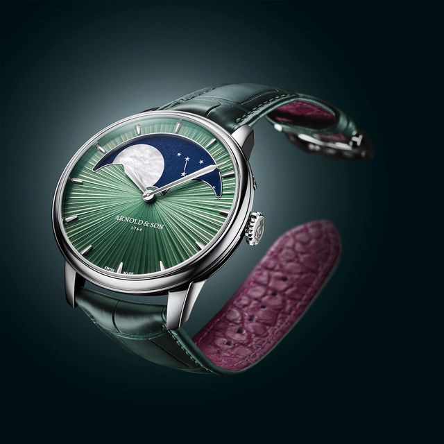 Arnold & Son Perpetual Moon 41.5 Fern Green mit Mondphasenanzeige