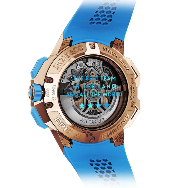 Jacob & Co. Epic X Chrono 44 Edition Manchester City in Rose Gold