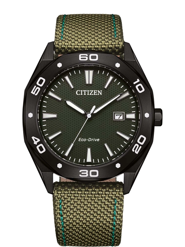 Citizen_eco_green__BM7635-01X mit Textilband
