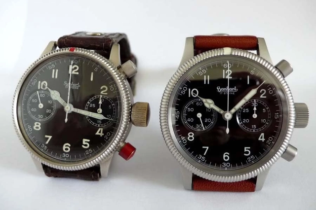 Eng am Original: Die Replika des Fliegerchronographen aus dem Jahr 1997.