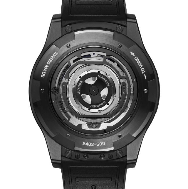 Rückseite der Ulysse Nardin Freak One Navy Blue