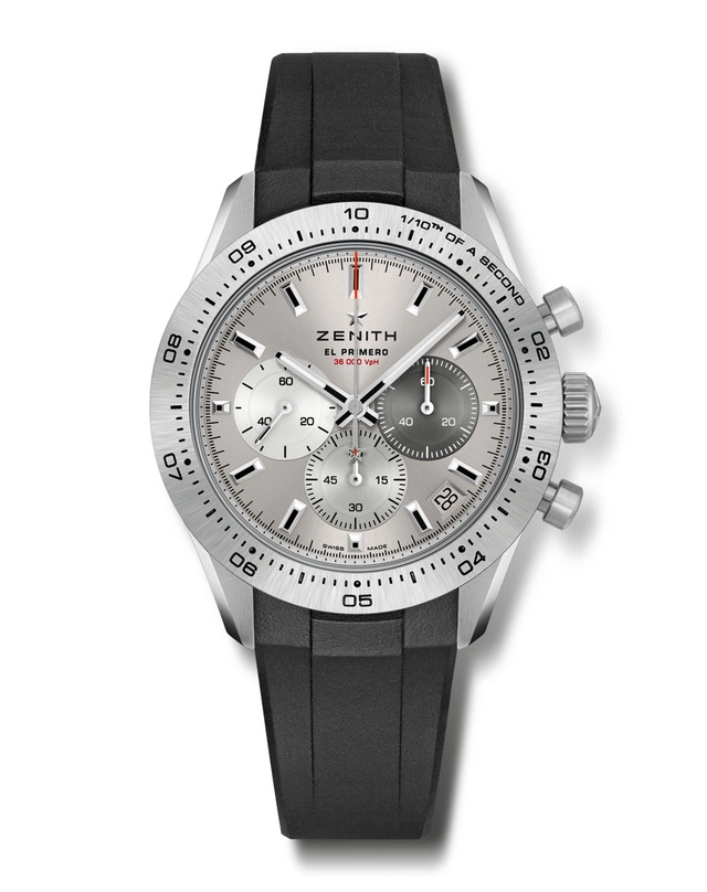 Zenith: Chronomaster Sport mit schwarzem Kautschukband