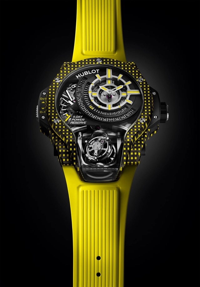 Hublot: MP-09 Tourbillon Bi-Axis 5 Days Power Reserve Zifferblatt