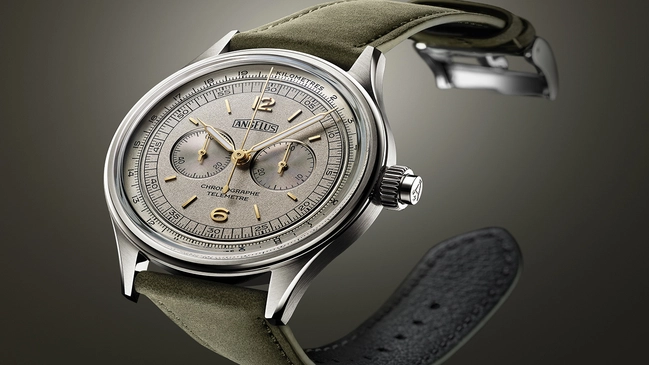 Angelus Chronographe Télémètre, Edelstahluhr