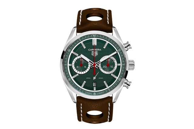 TAG Heuer x Goodwood Festival of Speed 2025 Carrera Chronograph Vorderseite, Zifferblatt, Armband, TAG Heuer x Goodwood Festival of Speed 2025 Carrera Chronograph