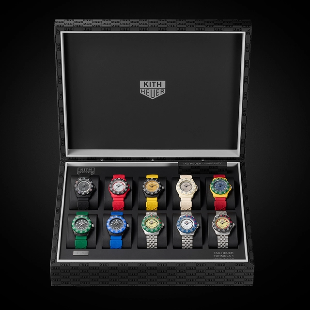 Alle TAG Heuer Formula 1 | Kith Modelle in einer Box