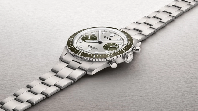 Oris Divers Sixty-Five Chronograph mit ozeangrünen Elementen
