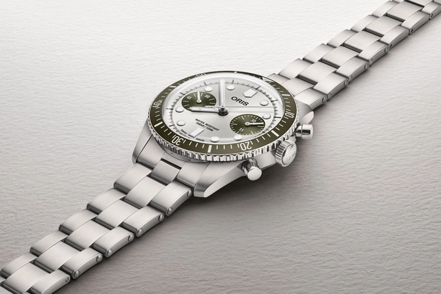 Oris Divers Sixty-Five Chronograph mit ozeangrünen Elementen