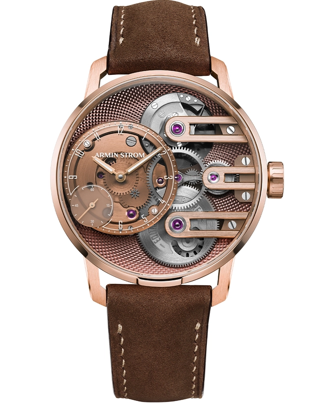 Armin Strom – Gravity Equal Force Ultimate Sapphire Rose Gold Armin Strom – Gravity Equal Force Ultimate Sapphire Rose Gold, skelettierte Uhr aus Rosegold