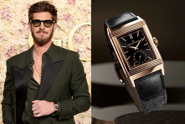 Andrew Garfield mit der Jaeger-LeCoultre Reverso Tribute Monoface Small Seconds