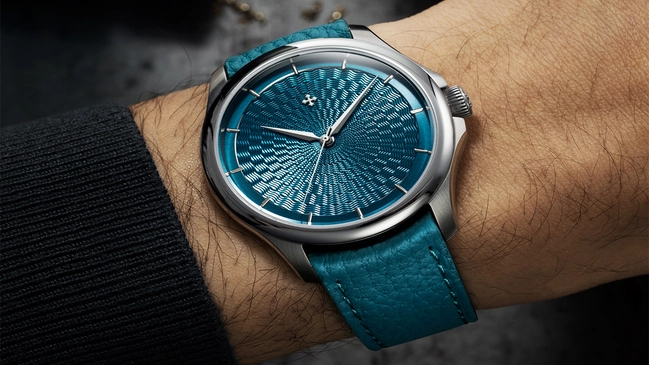 Venezianico, Edelstahluhr am Lederband mit Manufakturwerk