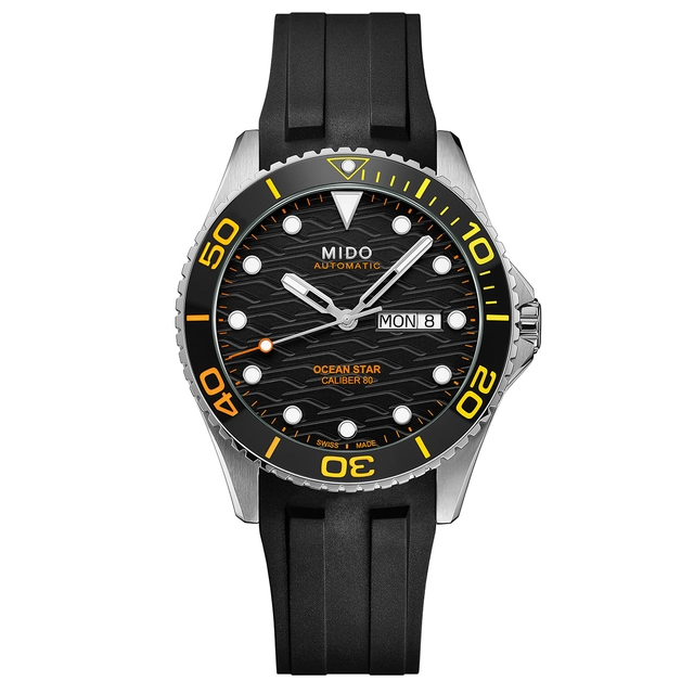 Mido-Ocean-Star-Icrimax-Huber-Front-Black.jpg Mido Ocean Star 200C in Schwarz in Zusammenarbeit mit dem YouTube-Kanal iCrimax