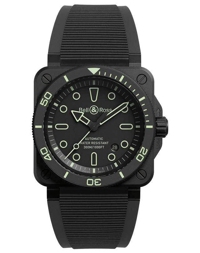 WatchTime-Bell&Ross-BR03DiverLumOutline-Freisteller.jpg Bell & Ross – BR-03 Diver Lum Outline, schwarze Taucheruhr