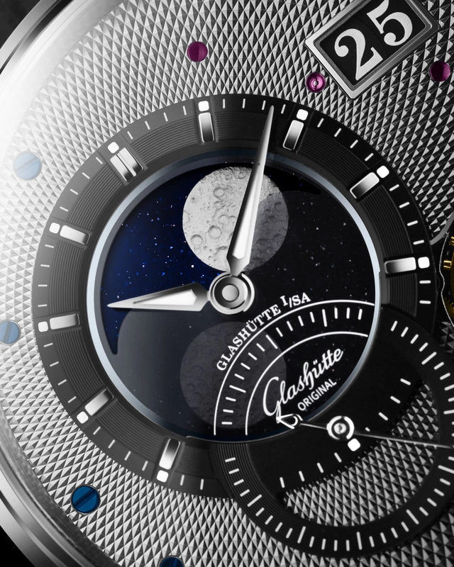 Glashütte Original PanoLunarInverse, Detail Mond