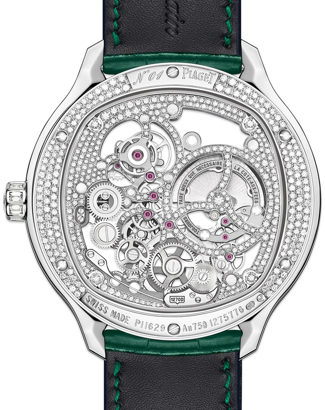 Rückseite der Piaget Polo Emperador Skeleton Tourbillon High Jewellery