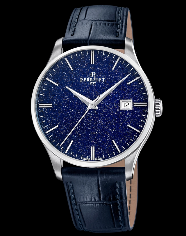 WatchTime-Perrelet-WeekendAventurine-Freisteller.jpg Perrelet – Weekend Aventurine, Automatikuhr mit Edelstahlgehäuse und Aventurin-Zifferblatt