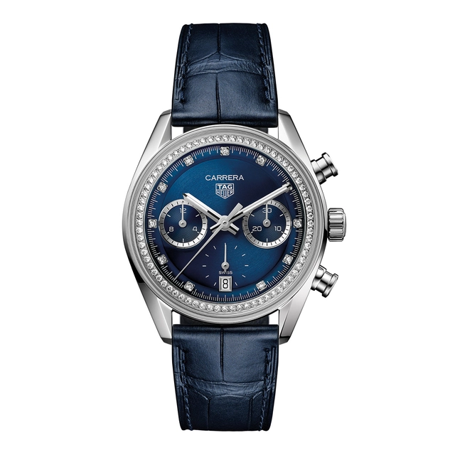 TAG Heuer Carrera Chronograph in Blau, Referenz CBS2214.FC6567