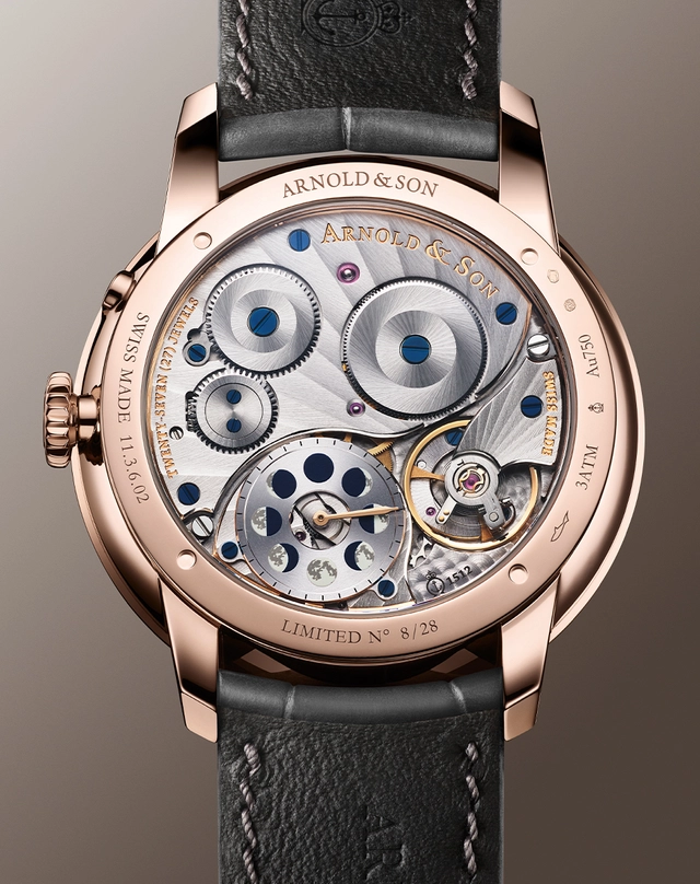 Arnold & Son – Perpetual Moon 41,5 Cliff Grey Edition, Uhr mit Mondphase und grauem Zifferblatt Arnold & Son – Perpetual Moon 41,5 Cliff Grey Edition, Manufakturkaliber mit Handaufzug