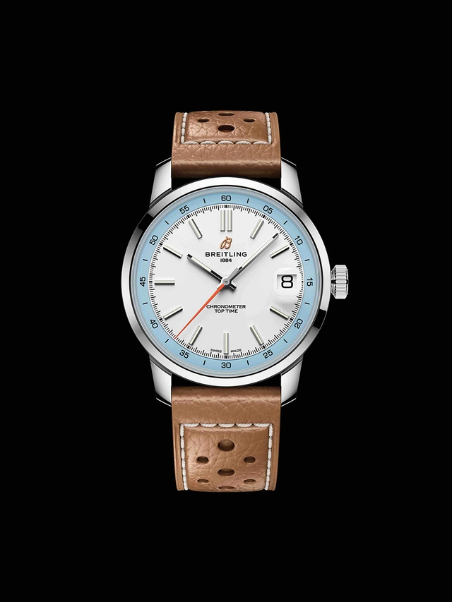 Breitling_Top_Time_38_weiss_Leder_Ref_AB3113281A1X1