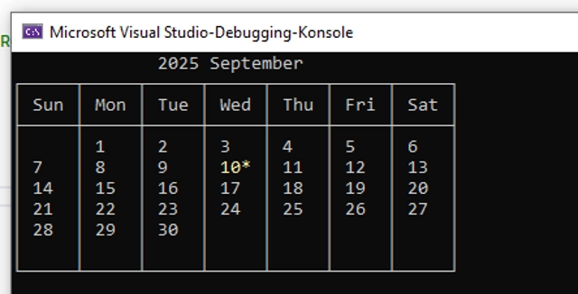 Der Geburtstag des Autors ist farblich hervorgehoben (Bild 6)