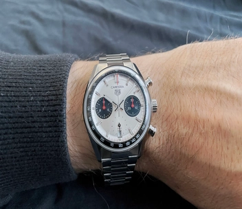 TAG Heuer Carrera Chronograph Panda Hands-On Wristshot