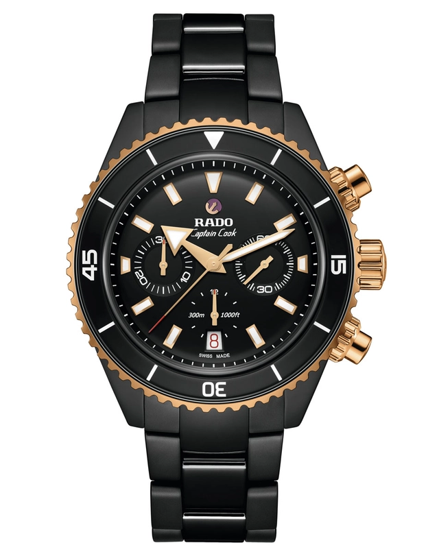 Rado-Captain-Cook-High-Tech-Ceramic-Chronograph-schwarz-gold-Soldat.jpg Rado Captain Cook High-Tech Ceramic Chronograph schwarz-gold